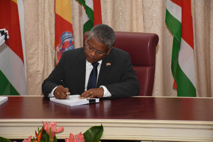 President Ramkalawan assents to new Civil Code of Seychelles